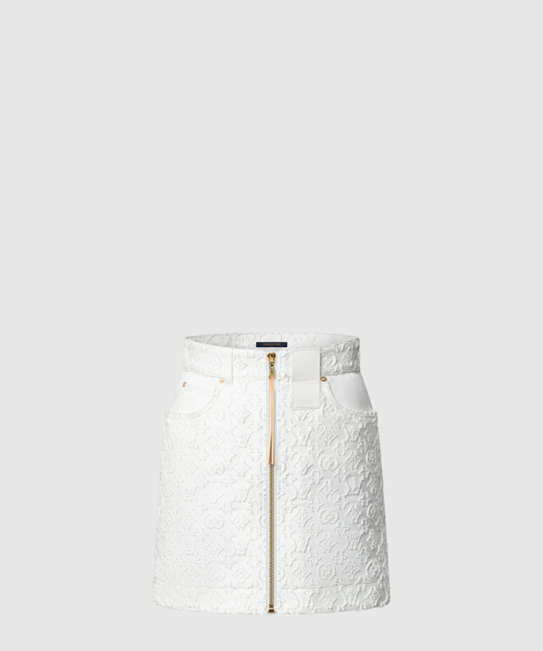 [LOUIS VUITTON-루이비통]모노그램 필 쿠페 데님 스커트 1AHHWE
