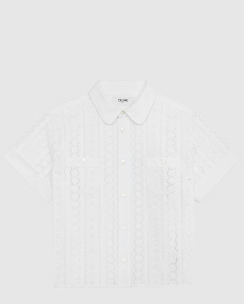 [CELINE-셀린느]셔츠 브로드리 앙글레즈 코튼 RC00A0