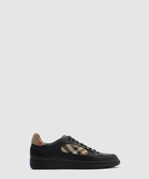 [BURBERRY-버버리]가죽과 체크 무늬 테라스 스니커즈 81086501