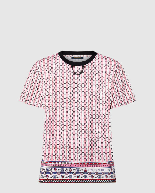 [LOUIS VUITTON-루이비통]스카프 프린트 티셔츠 1AHJII