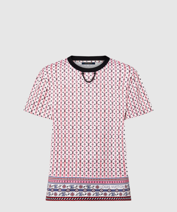 [LOUIS VUITTON-루이비통]스카프 프린트 티셔츠 1AHJII