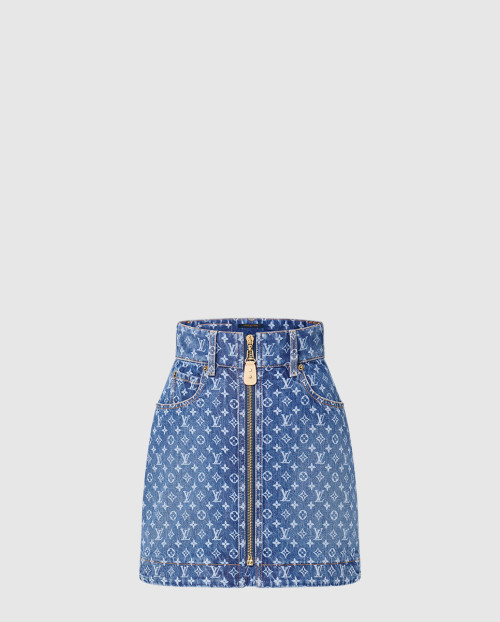 [LOUIS VUITTON-루이비통]모노그램 데님 미니 스커트 1AHIAJ