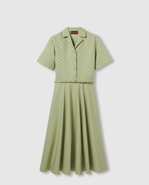 [GUCCI-구찌]미디 GG 코튼 개버딘 드레스 818349