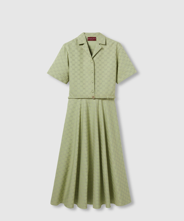 레플리카|이미테이션 gucci-구찌미디-gg-코튼-개버딘-드레스-818349