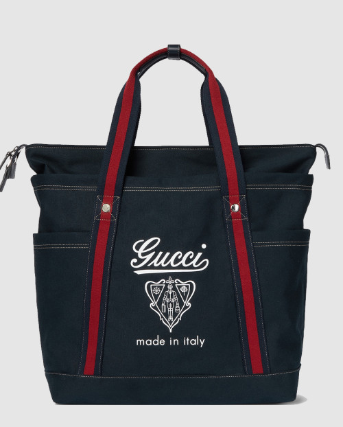 [GUCCI-구찌]프린트 캔버스 라지 토트백 816863