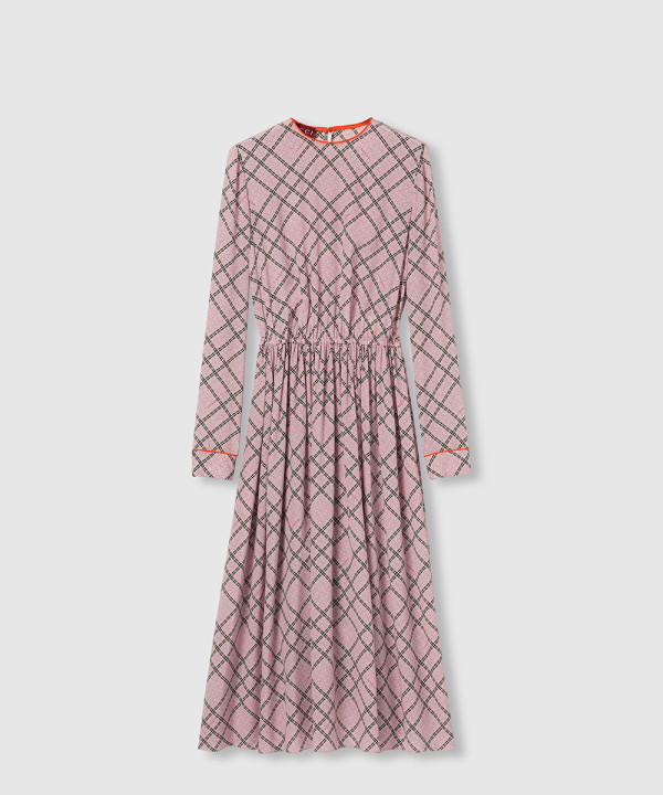 [GUCCI-구찌]프린트 멀버리 실크 드레스 813262