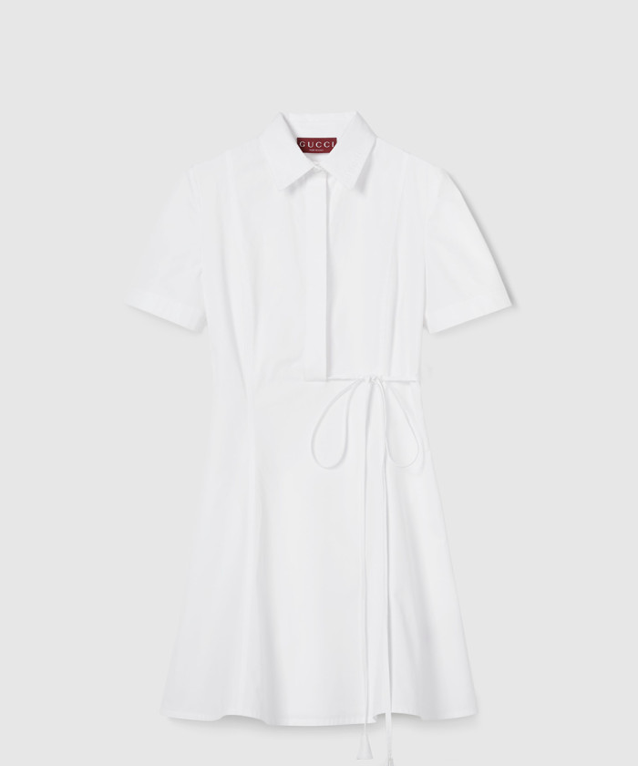 레플리카|이미테이션 gucci-구찌엠보싱-처리된-헤비-코튼-포플린-드레스-830730