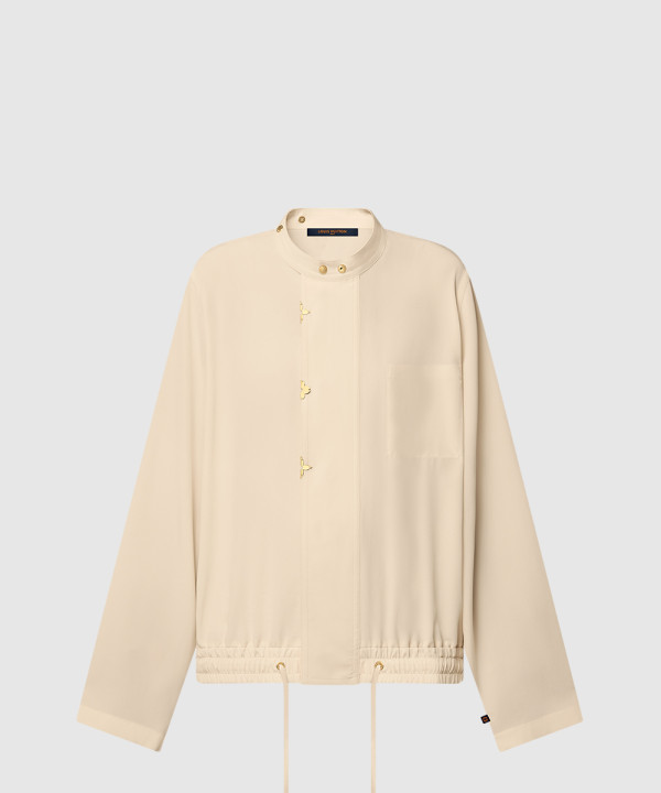 [LOUIS VUITTON-루이비통]버튼이 달린 마오 칼라가 달린 LS 블라우스 1AHGHJ