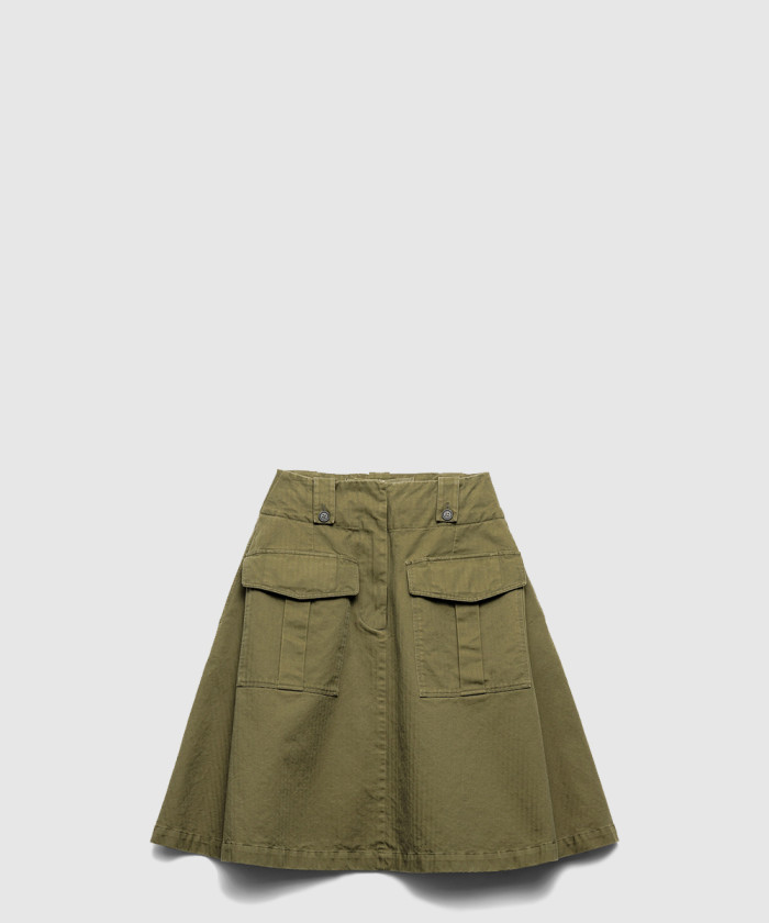 레플리카|이미테이션 prada-프라다카고-포켓이-있는-코튼-스커트-p124w