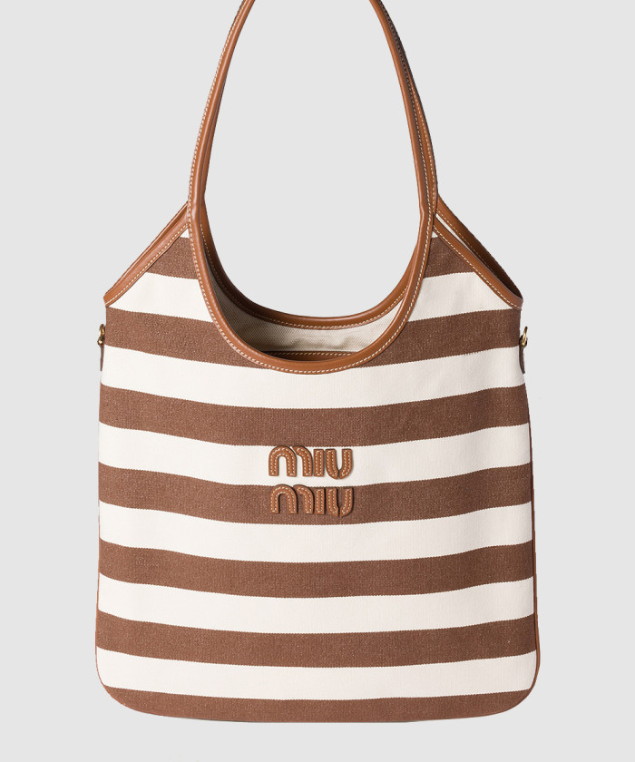 레플리카|이미테이션 miumiu-미우미우캔버스-및-가죽-아이비-백-5bg231-1