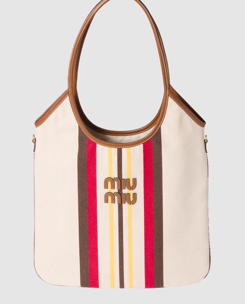 [MIUMIU-미우미우]캔버스 및 가죽 아이비 백 5BG231