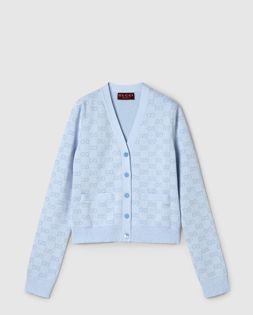 [GUCCI-구찌]파인 코튼 GG 자카드 가디건 818735