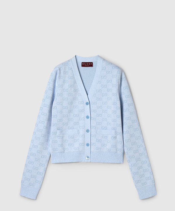 [GUCCI-구찌]파인 코튼 GG 자카드 가디건 818735