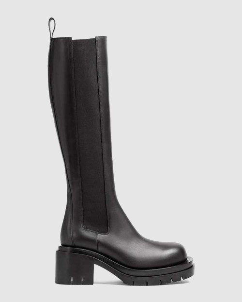 [BOTTEGA-보테가베네타]카프스킨 하이 러그 부츠 667146