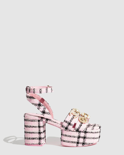 [CHANEL-샤넬]트위드 샌들 G46423