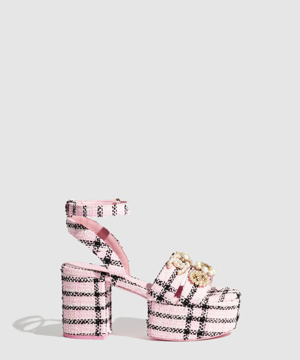 [CHANEL-샤넬]트위드 샌들 G46423