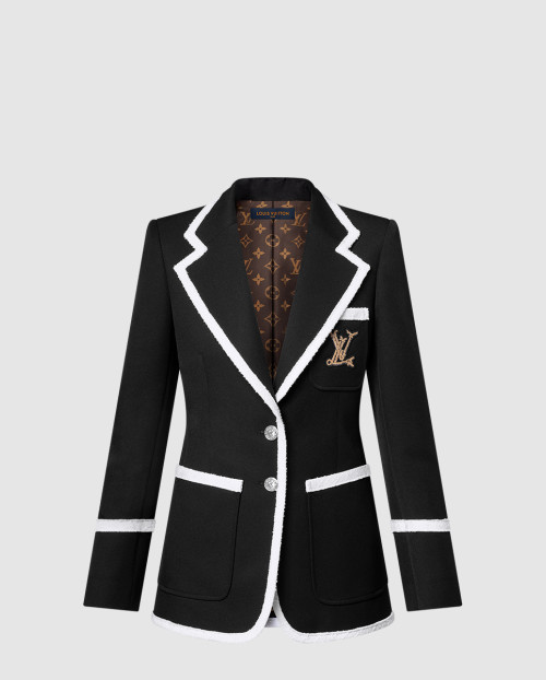 [LOUIS VUITTON-루이비통]트위드 트림 프레피 블레이저 1AHGO9
