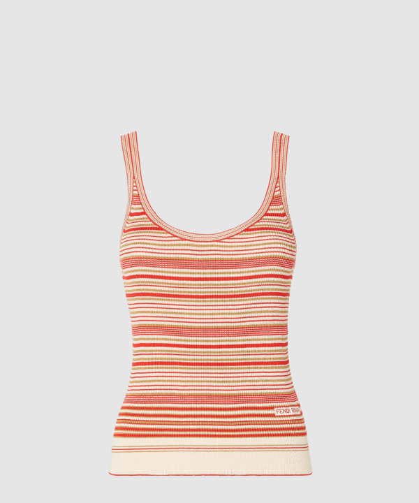 [FENDI-펜디]스트라이프 코튼과 실크 탑 FZXD49