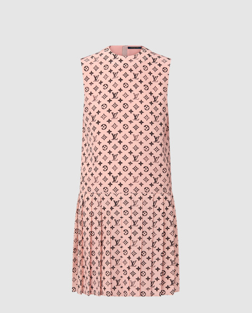 [LOUIS VUITTON-루이비통]워시드 모노그램 플리츠 드레스 1AIAPR