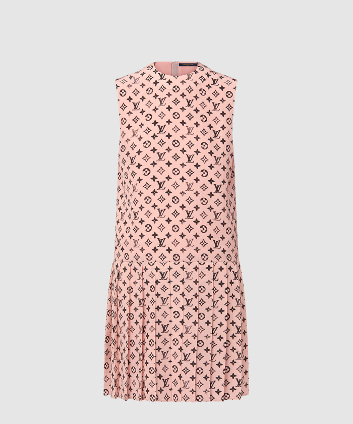 레플리카|이미테이션 louis-vuitton-루이비통워시드-모노그램-플리츠-드레스-1aiapr