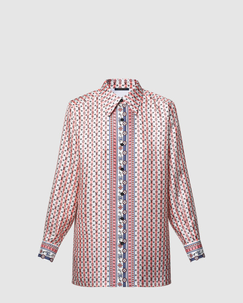 [LOUIS VUITTON-루이비통]실크 스카프 셔츠 1AHHVQ