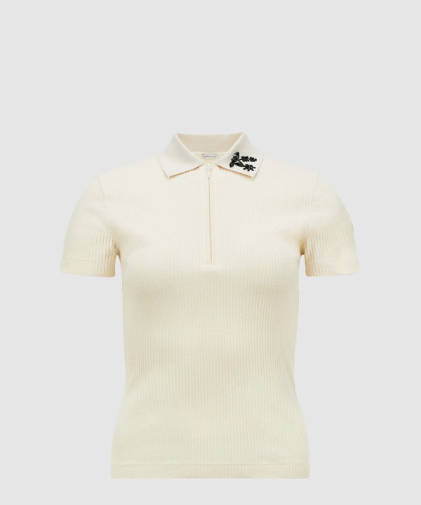 [MONCLER-몽클레어]핸드 비즈 코튼 폴로 셔츠