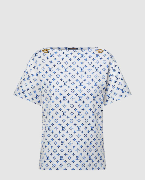 [LOUIS VUITTON-루이비통]Aquarelle 모노그램 아일렛 티셔츠 1AHIZ1