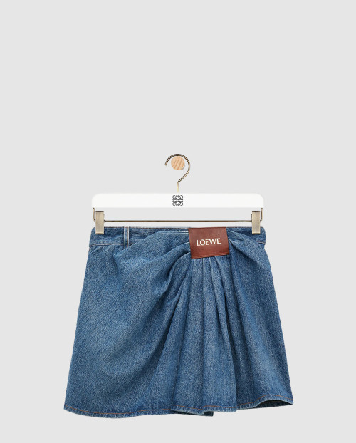 [LOEWE-로에베]드레이프 스커트 데님