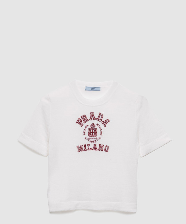 [PRADA-프라다]캐시미어 인타르시아 티셔츠 P24M2M