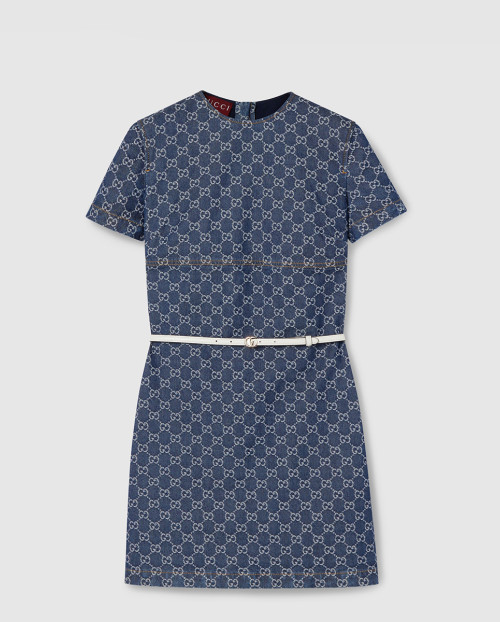 [GUCCI-구찌]GG 데님 자카드 드레스 ‎818219