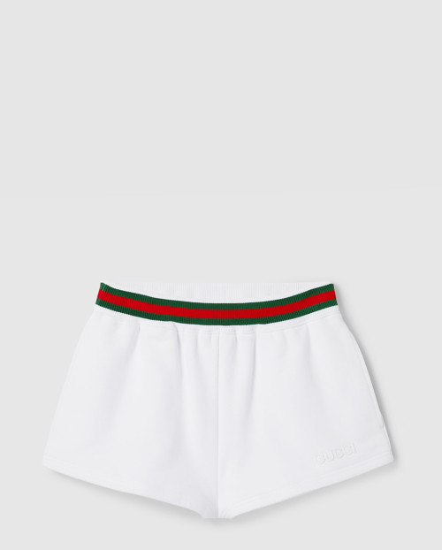 [GUCCI-구찌]웹 디테일 코튼 저지 쇼츠 810393