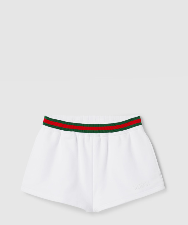 [GUCCI-구찌]웹 디테일 코튼 저지 쇼츠 810393