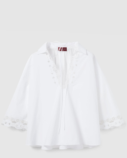 [GUCCI-구찌]자수 코튼 포플린 셔츠 ‎826591