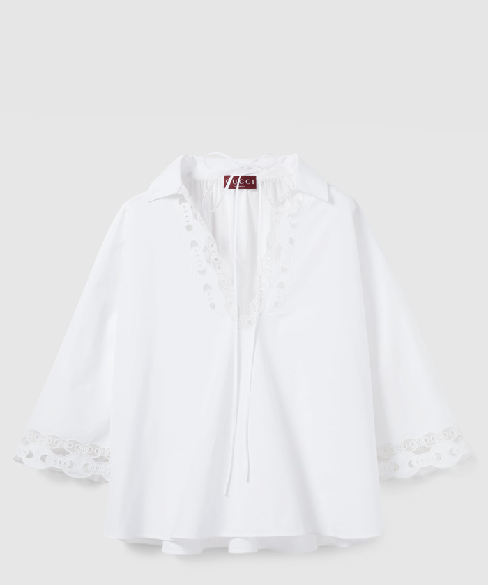 레플리카|이미테이션 gucci-구찌자수-코튼-포플린-셔츠-826591