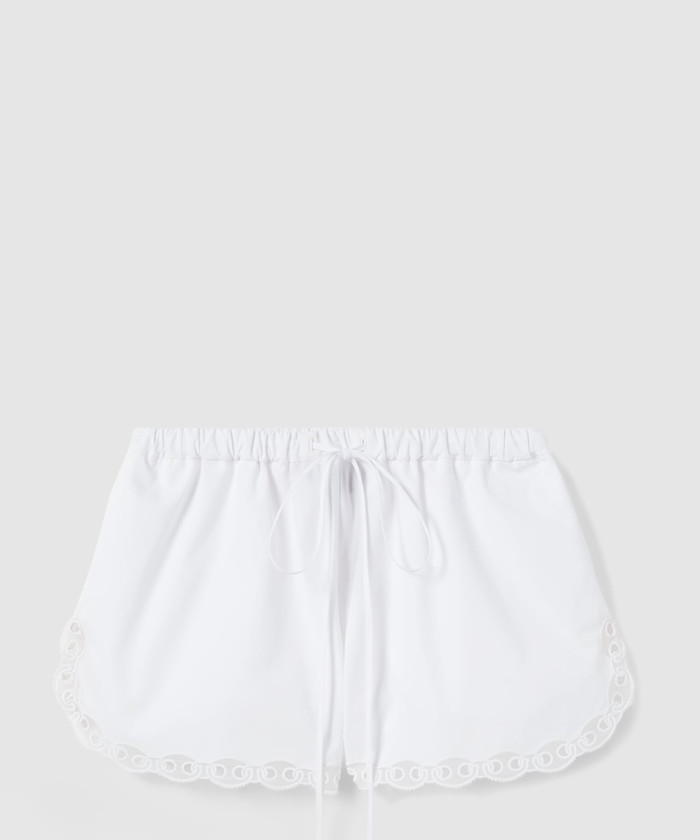 레플리카|이미테이션 gucci-구찌자수-장식-코튼-포플린-쇼츠-832029