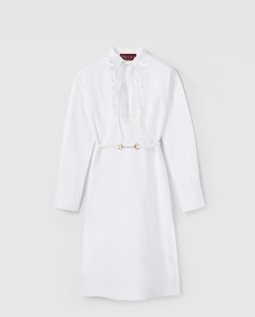 [GUCCI-구찌]자수 코튼 포플린 셔츠 드레스 832027