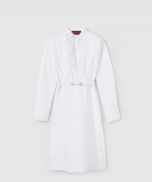 [GUCCI-구찌]자수 코튼 포플린 셔츠 드레스 832027