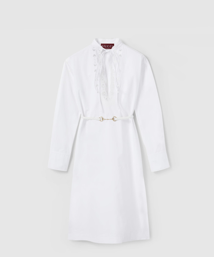 레플리카|이미테이션 gucci-구찌자수-코튼-포플린-셔츠-드레스-832027