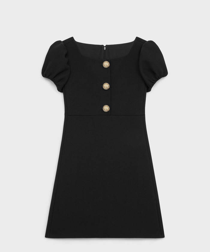 레플리카|이미테이션 celine-셀린느울-피케-주얼리-버튼-미니-드레스-rr0c32