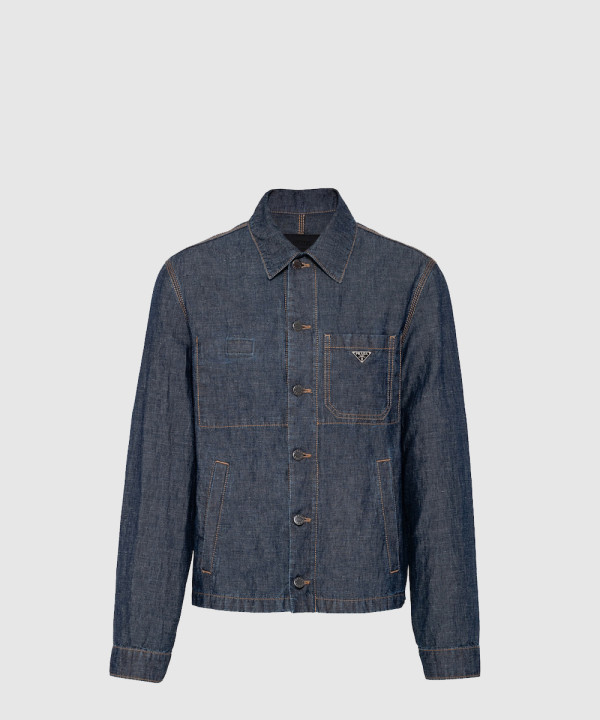 [PRADA-프라다]샴브레이 블루종 재킷 GEB254