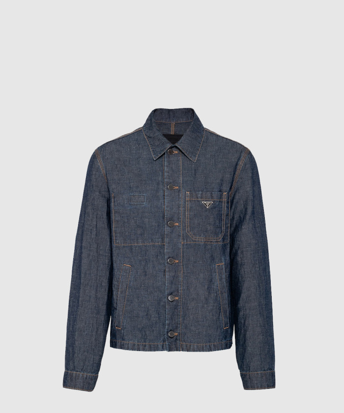 레플리카|이미테이션 prada-프라다샴브레이-블루종-재킷-geb254-1