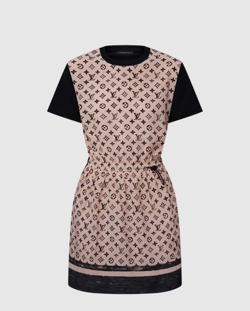 [LOUIS VUITTON-루이비통]모노그램 프론트 드로스트링 드레스 1AIAYN