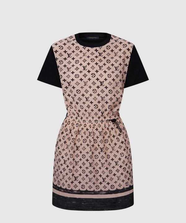 [LOUIS VUITTON-루이비통]모노그램 프론트 드로스트링 드레스 1AIAYN