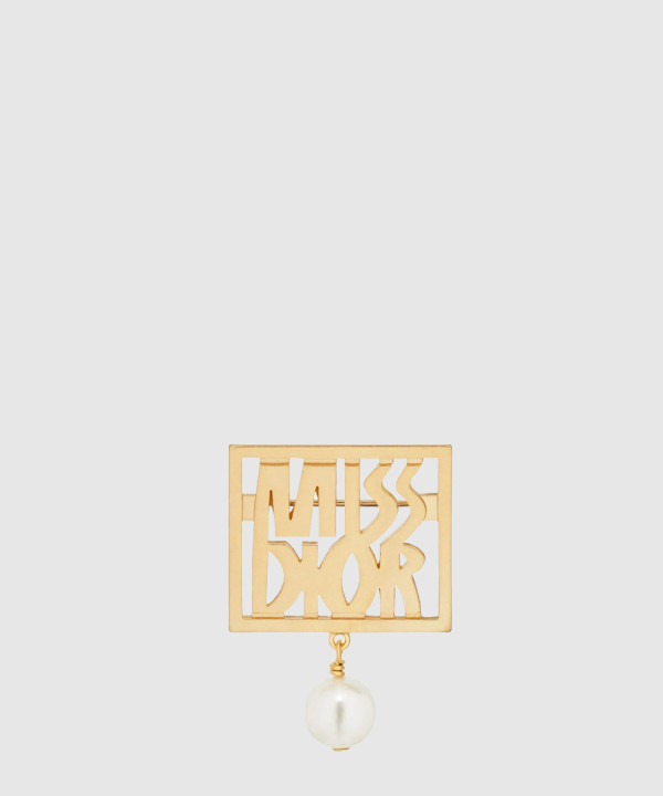 [DIOR-디올]레터링 장식 브로치 V1407