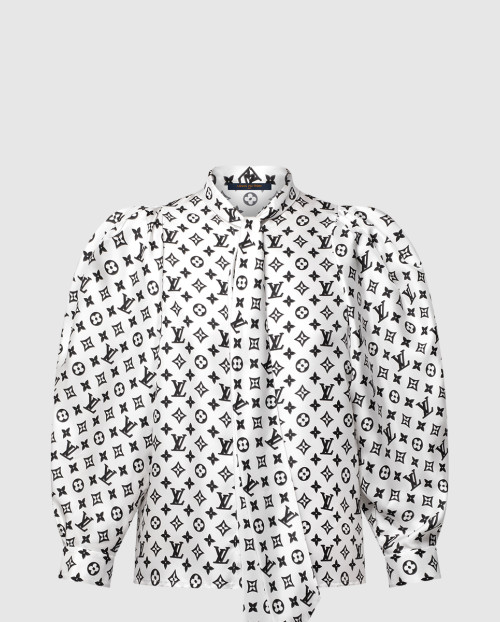 [LOUIS VUITTON-루이비통]3D 모노그램 퍼프 슬리브 블라우스 1AHHJA