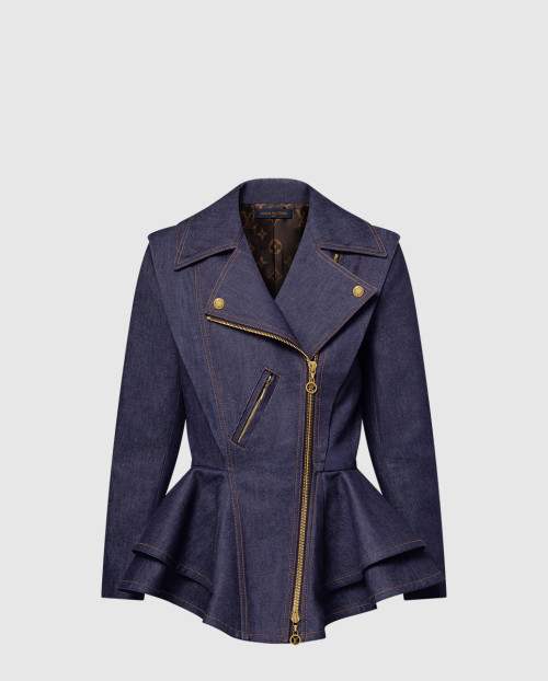 [LOUIS VUITTON-루이비통]데님 플라운스 바이커 재킷 1AHGXK