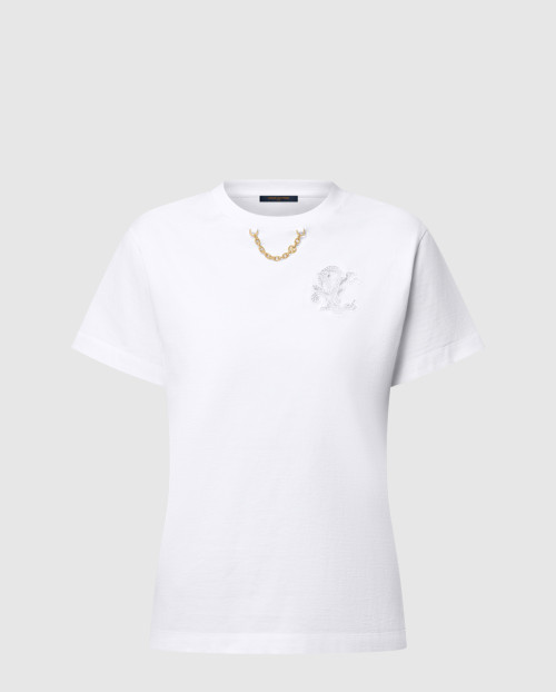 [LOUIS VUITTON-루이비통]브리티시 자수 티셔츠 1AHJFT