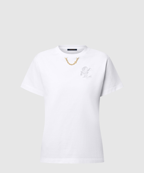 [LOUIS VUITTON-루이비통]브리티시 자수 티셔츠 1AHJFT