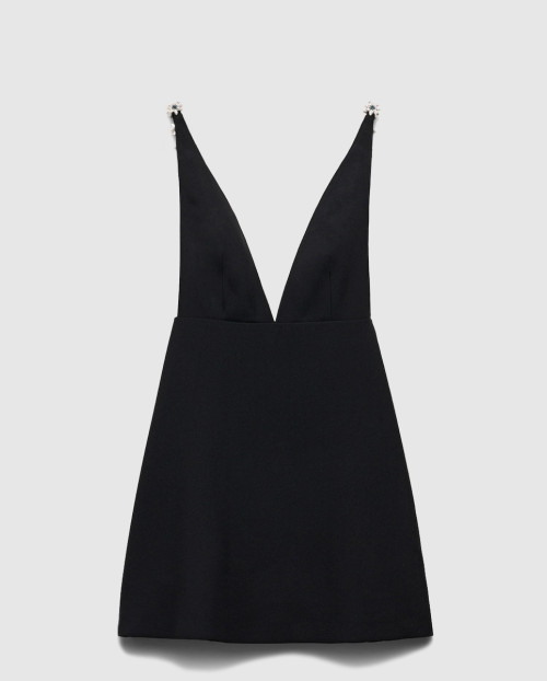 [PRADA-프라다]자수 장식의 사블레 미니 드레스 P3O34R