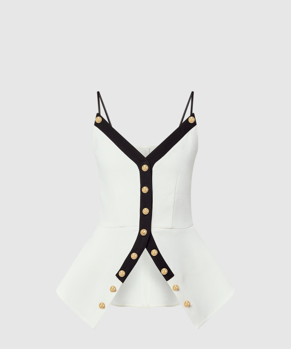 [LOUIS VUITTON-루이비통]버튼드 페플럼 톱 1AGSH8